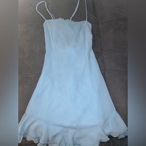 Lucy in the sky Aubrey Ruffle Dress In Light Blue